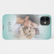 Capa Para iPhone 11 Gradiente de Teal de Foto Personalizado Moderno (Back Horizontal)