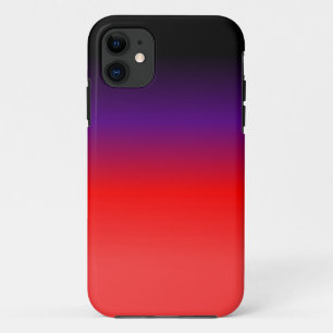 Capa Para iPhone 11 Gradiente Preto, Roxo e Vermelho