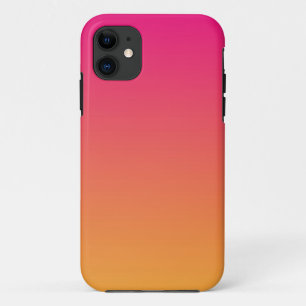 Capa Para iPhone 11 Gradiente rosa e laranja