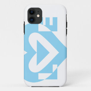 Capa Para iPhone 11 Gráfico de Amor legal, Azul