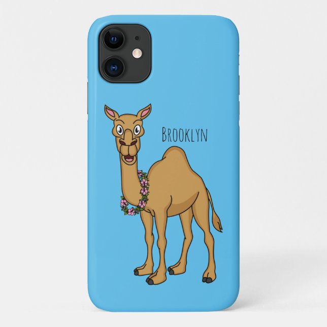 Capa Para iPhone 11 Gráfico de desenhos do camelo feliz (Verso)