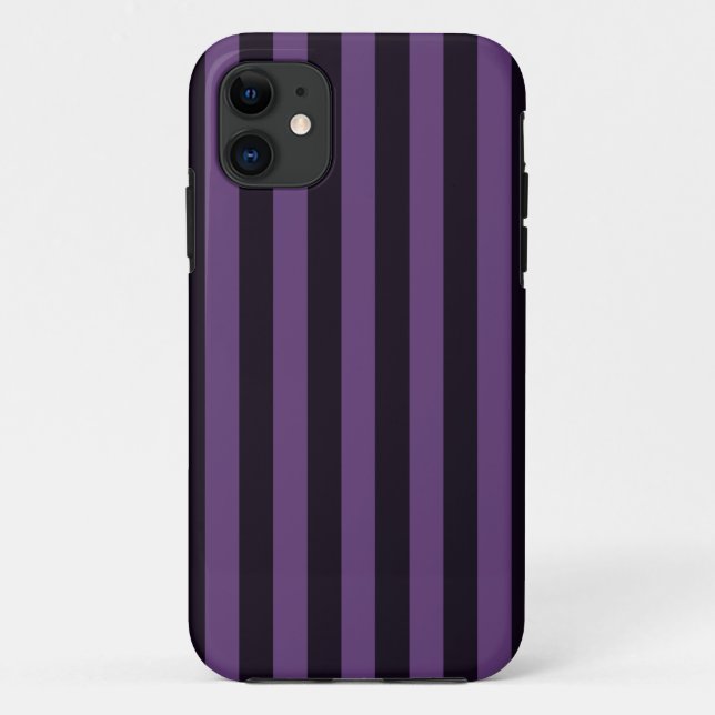 Capa Para iPhone 11 Gráfico de Stripes de Mauve Roxo (Verso)