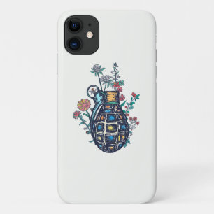 Capa Para iPhone 11 Granada Mão Vase das Flores