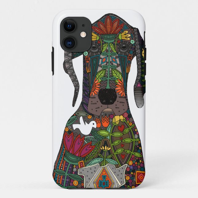 Capa Para iPhone 11 Grande Dane ama branco (Verso)