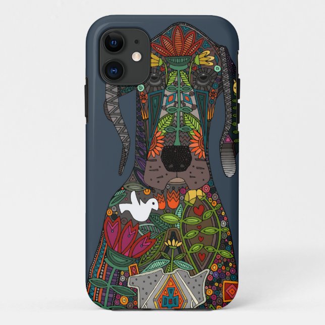 Capa Para iPhone 11 Grande Dane ama meia-noite (Verso)