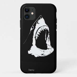 Capa Para iPhone 11 Grande design preto e branco do tubarão branco