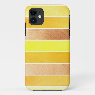 Capa Para iPhone 11 grande fundo amarelo da aguarela - aguarela