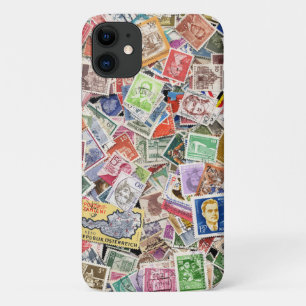 Capa Para iPhone 11 Grande pilha de selos postais