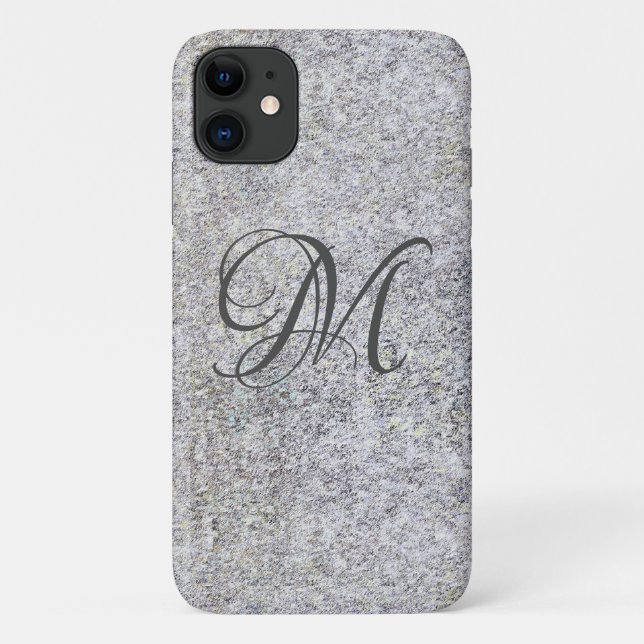 Capa Para iPhone 11 Granito preto (Verso)