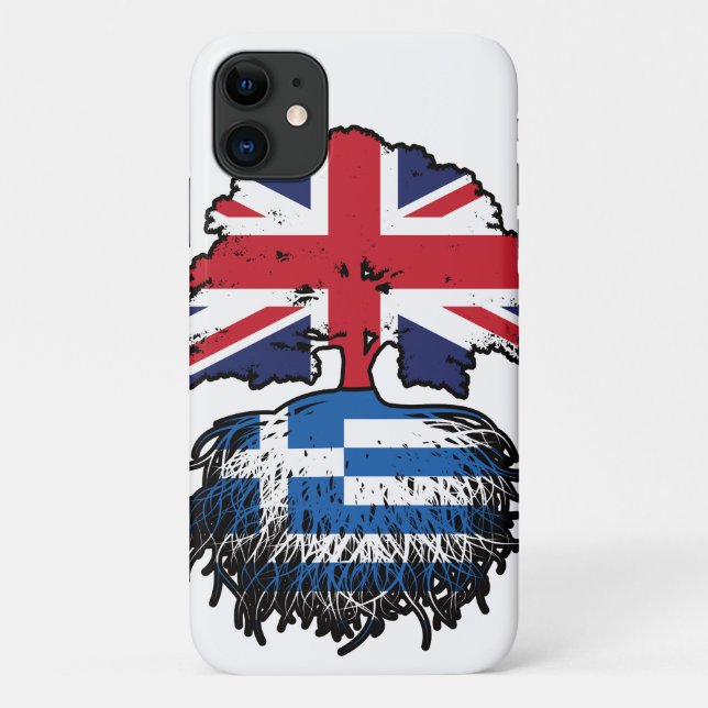 Capa Para iPhone 11 Grécia Grega Britânica Reino Unido Reino Unido (Verso)