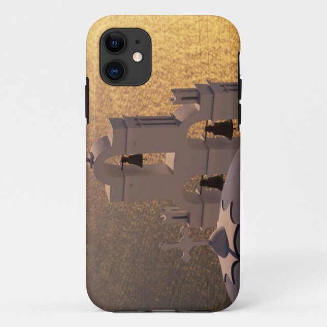 Capa Para iPhone 11 Grécia, Ilhas Cíclades, Santorini, Thira, (Verso)