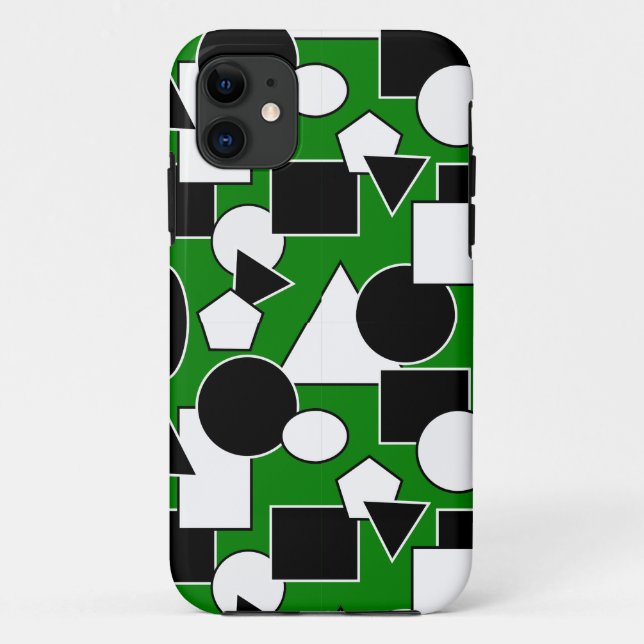 Capa Para iPhone 11 Green Bauhaus Collage (Verso)