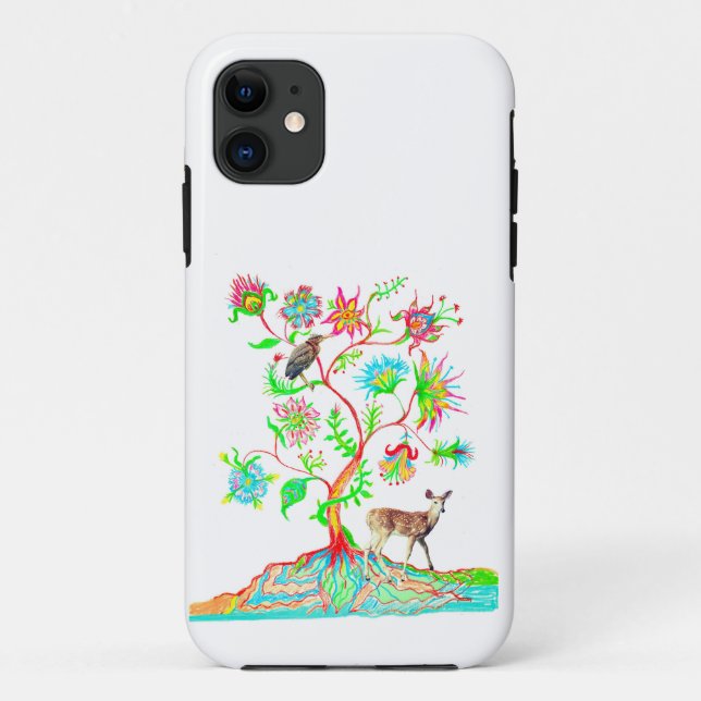 Capa Para iPhone 11 Green Heron e Deer (Verso)