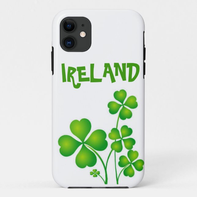 Capa Para iPhone 11 Green Shamrock Da Irlanda (Verso)