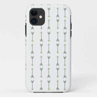 Capa Para iPhone 11 Green Tribal Arrow Pattern
