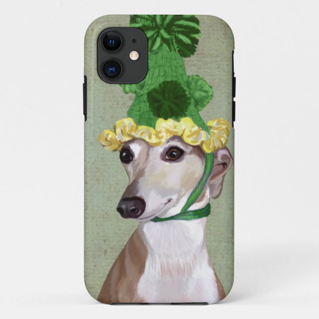 Capa Para iPhone 11 Greyhound em Chapéu Verde (Verso)