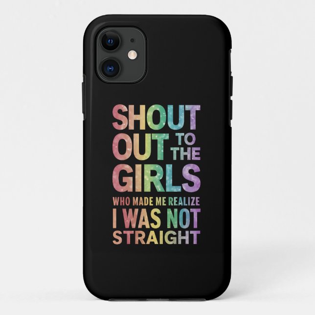 Capa Para iPhone 11 Grite Para As Raparigas Orgulho gay Rainbow Flag L (Verso)