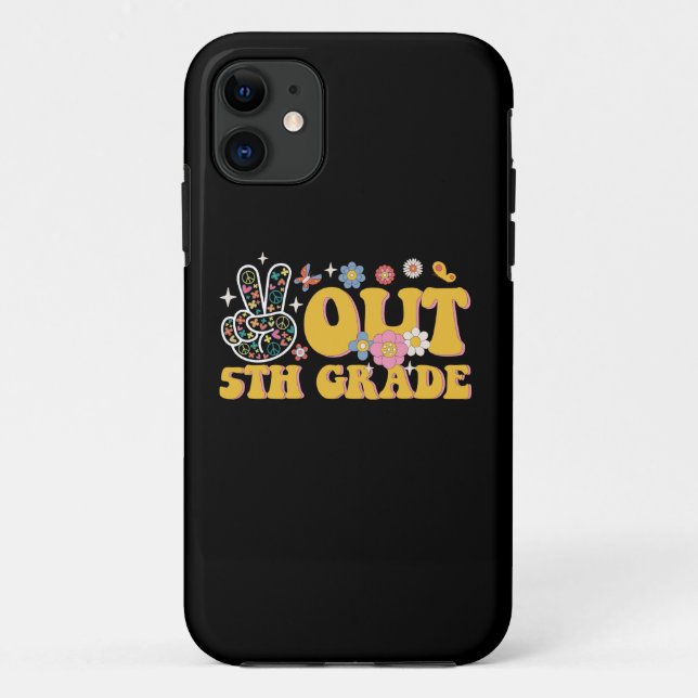 Capa Para iPhone 11 Groovy Da 5 Da Paz No Dia Passado Da Escola (Verso)