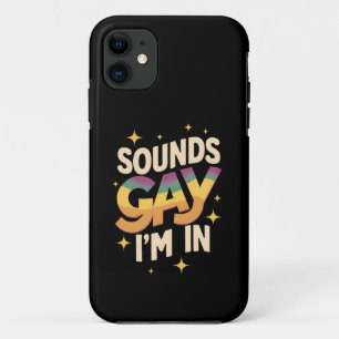 Capa Para iPhone 11 Groovy parece gay, estou no orgulho LGBT arco-íris