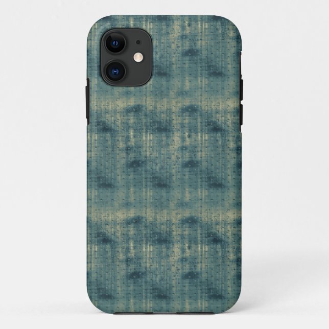 Capa Para iPhone 11 Grunge Blue Green Stars (Verso)