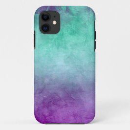 Capa Para iPhone 11 Grunge Colors - Teal & Purple