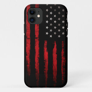 Capa Para iPhone 11 Grunge do VERMELHO do vintage da bandeira
