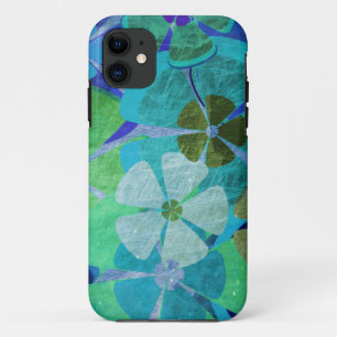 Capa Para iPhone 11 Grunge floral de vinheta