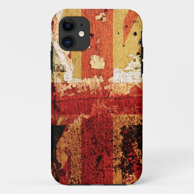 Capa Para iPhone 11 Grunge, pavilhão do Reino Unido (Verso)