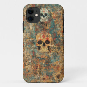 Capa Para iPhone 11 Grunge Skull Art Mobile Case