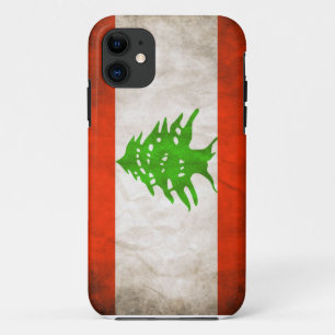 Capa Para iPhone 11 Grungy Lebanon Flag