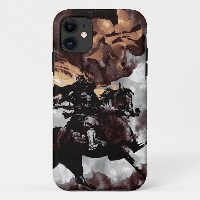 Capa Para iPhone 11 Guerreiro do samurai (Verso)