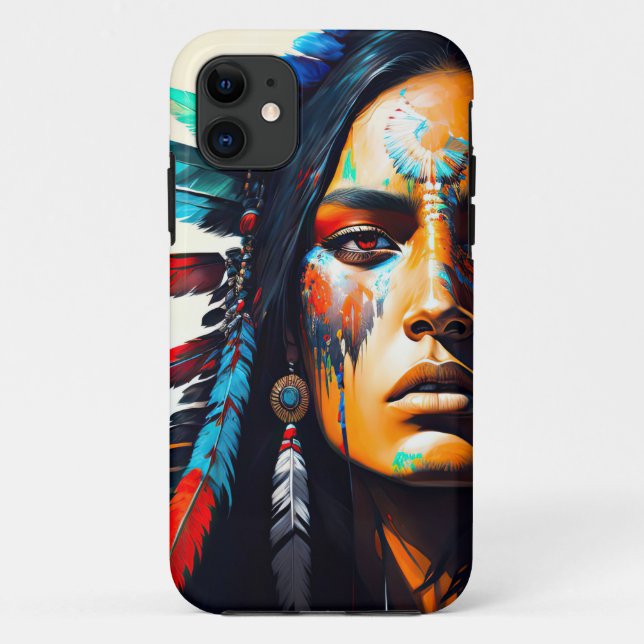 Capa Para iPhone 11 Guerreiro Nativo 7 (Verso)