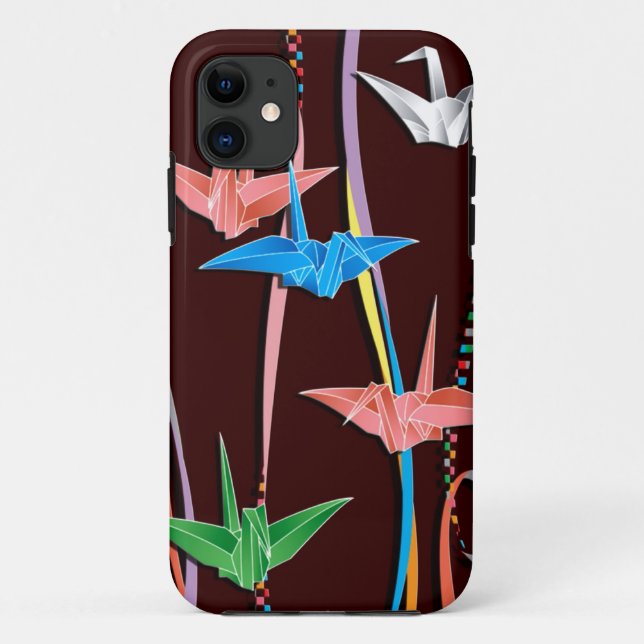 Capa Para iPhone 11 Guindastes de Origami (Verso)