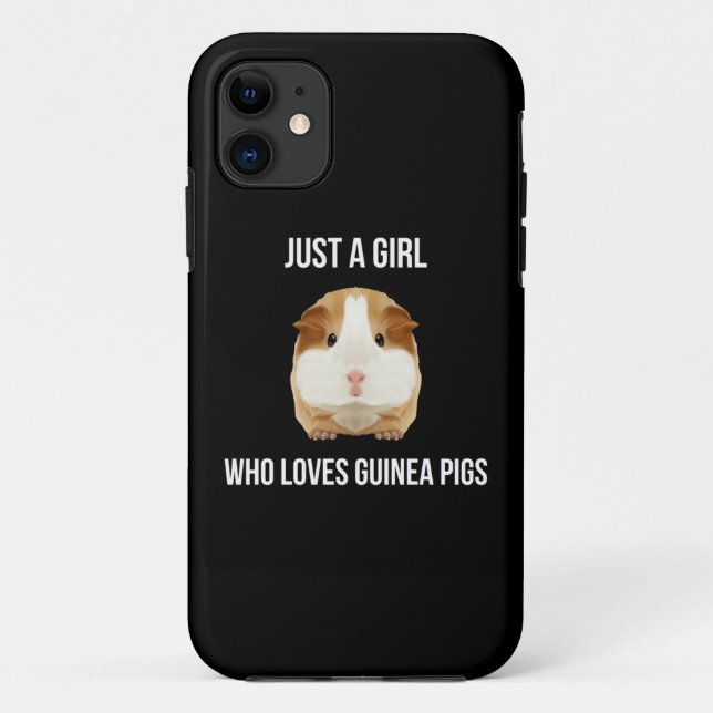Capa Para iPhone 11 Guinea Pig Just A Girl Loves Wheek (Verso)