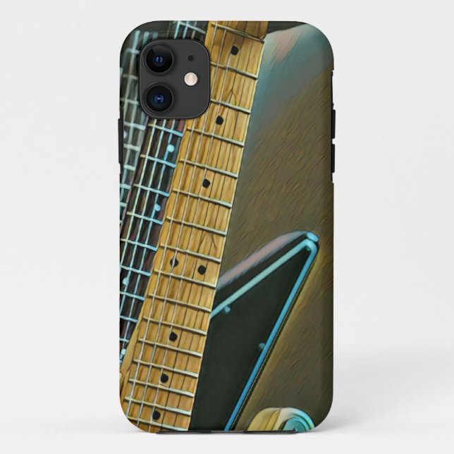 Capa Para iPhone 11 guitar gift for fathers day (Verso)