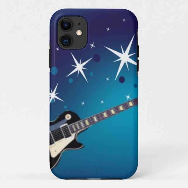 Capa Para iPhone 11 Guitarra - azul (Verso)