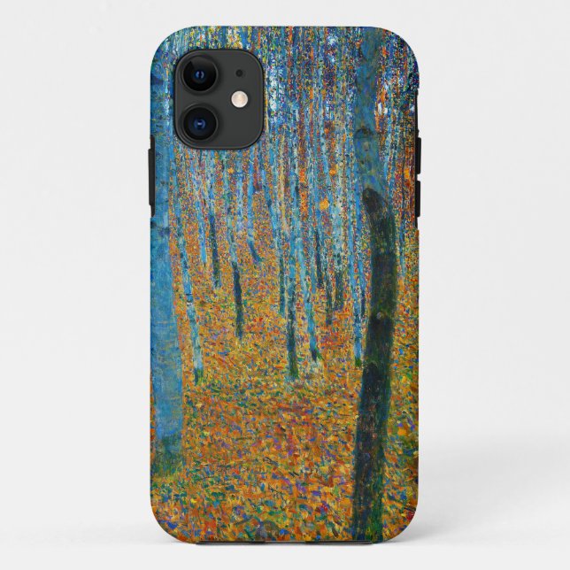 Capa Para iPhone 11 Gustav Klimt, Beech Grove I (1902) (Verso)