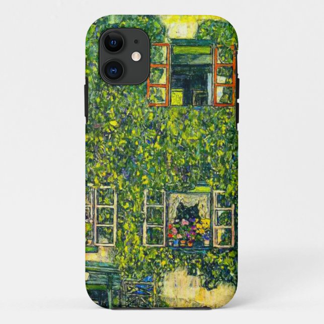 Capa Para iPhone 11 Gustav Klimt Casa de Guardaboschi (Verso)