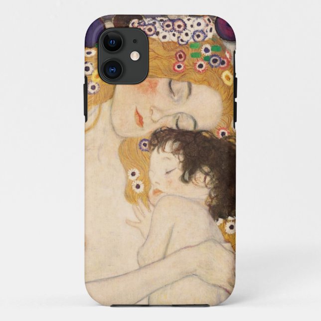 Capa Para iPhone 11 Gustav Klimt Mãe E Filho (Verso)