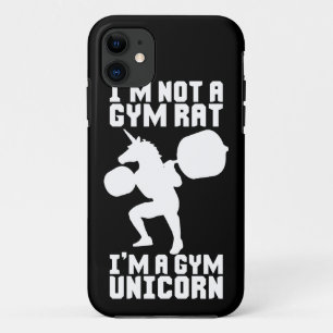 Capa Para iPhone 11 Gym Rat vs Gym Unicorn - Engraçado Inspiração de W