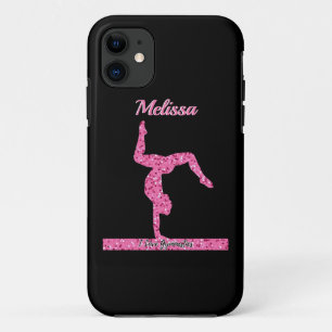 Capa Para iPhone 11 Gymnastics Girl Sparkle Beam Rosa