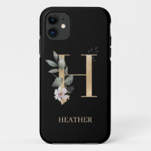 H Monograma Floral Personalizado