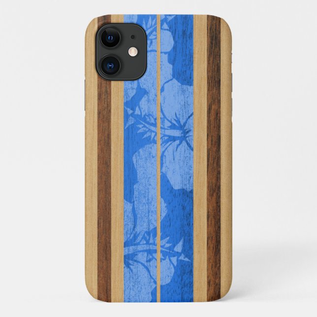 Capa Para iPhone 11 Haleiwa Surfboard Hawaiian Royal Blue (Verso)