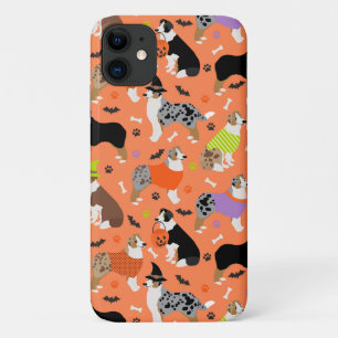 Capa Para iPhone 11 Halloween Australian Shepherd