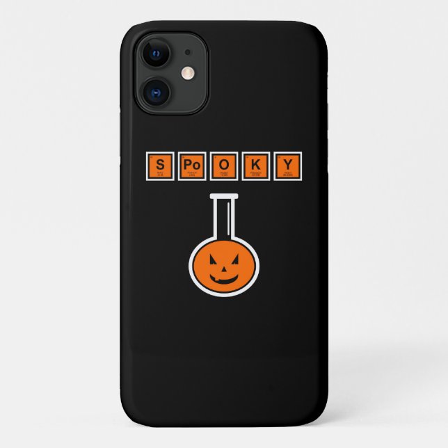 Capa Para iPhone 11 Halloween Chemistry Spooky Pumpkin iPhone 11 Case (Verso)