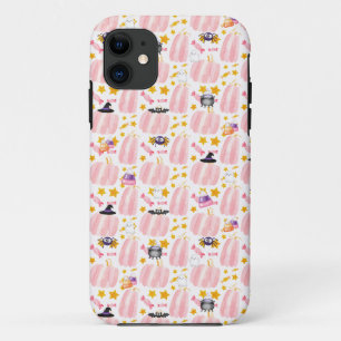 Capa Para iPhone 11 Halloween de abóbora rosa