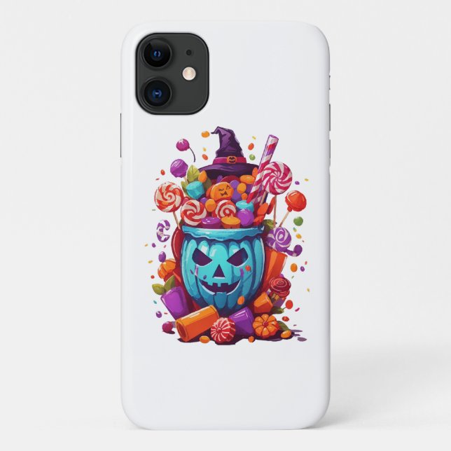 Capa Para iPhone 11 Halloween engraçado (Verso)