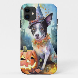 Capa Para iPhone 11 Halloween Gado Australiano Com Abóboras Assustador