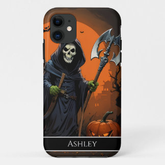 Capa Para iPhone 11 Halloween Grim Reaper Personalizado