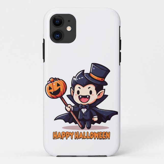 Capa Para iPhone 11 Halloween - Petit vampire enfantin (Verso)